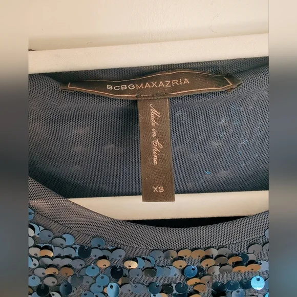 👗 BCBGMaxAzria blue sequin mini dress - Picture 8 of 8